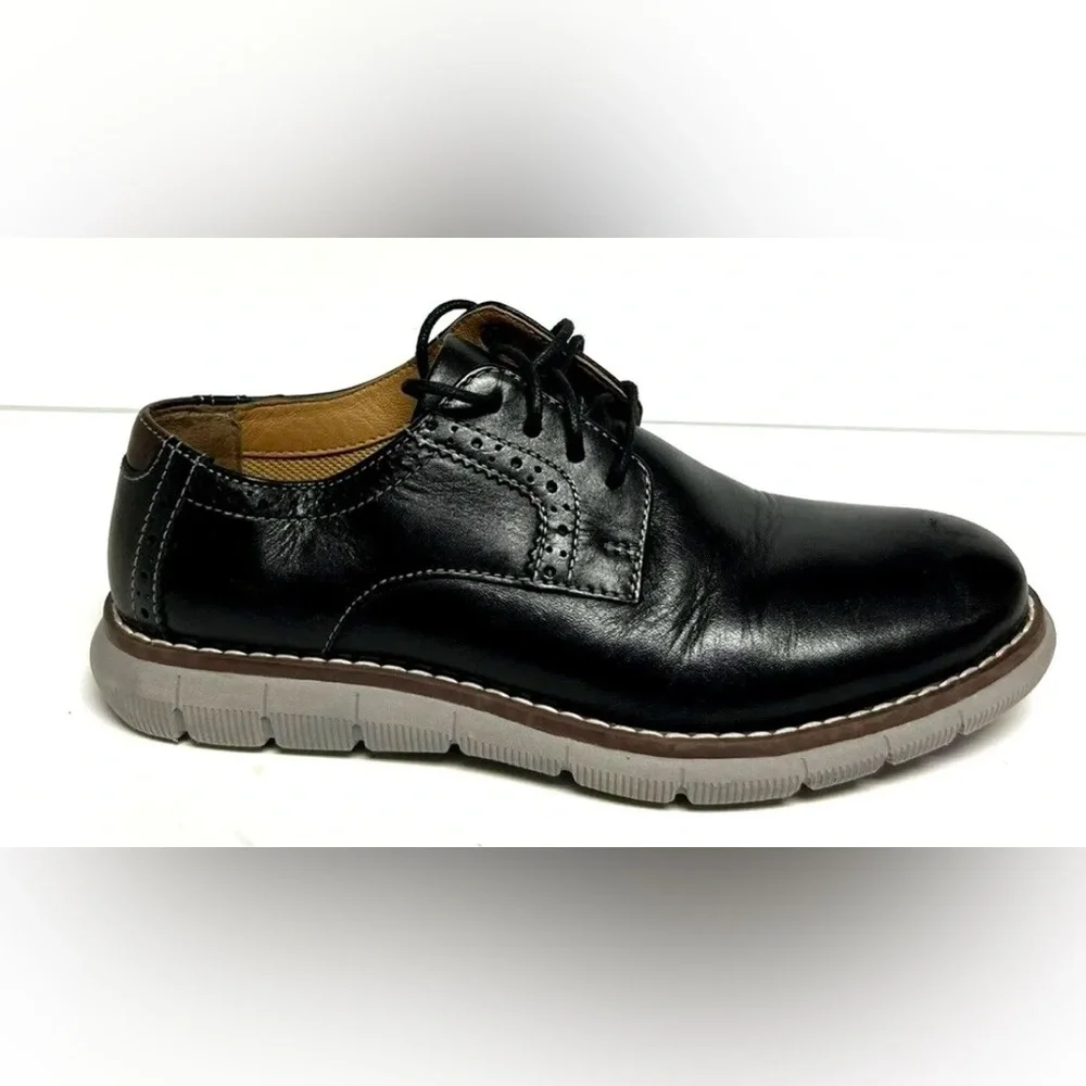Johnston Murphy Boys Holden Plain Toe Oxford Black Size 1 M Big Kid